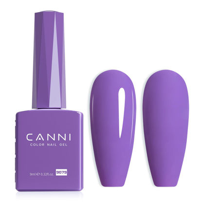 Picture of CANNI Purple Gel Nail Polish, 1Pcs Dark Purple Gel Polish Lavender Purple Color Nail Polish Gel High Gloss Soak Off U V Gel Nail French Nail Manicure Salon DIY
