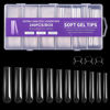 Picture of Cycullinyt 240Pcs Square Nail Tips, Long Square Press On Soft Gel x Nails, 12 Sizes Full Cover Acrylic False Nail Tips, for Beginner and Home Salon Diy