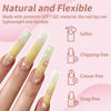 Picture of Cycullinyt 240Pcs Square Nail Tips, Long Square Press On Soft Gel x Nails, 12 Sizes Full Cover Acrylic False Nail Tips, for Beginner and Home Salon Diy