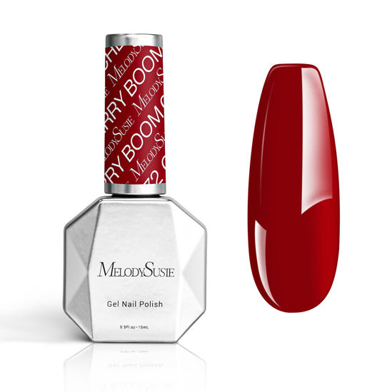 Picture of MelodySusie Thick Gel Nail Polish,15ML Cherry Red Color Soak Off UV LED Gel Polish Valentine's Day Gift for Women Nail Art Manicure Salon DIY Nail Design Decoration at Home-072