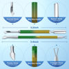 Picture of 2PCS Metal Yellow-Green Gradient Cuticle Pusher and Cutter Remover Salon Quality Stainless Steel Gel Nail Polish Peeler Scraper Durable Manicure and Pedicure Cleaner Tool For Fingernail and Toenail