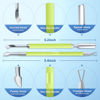 Picture of 2PCS Metal Neon Green Cuticle Pusher and Cutter Remover Salon Quality Stainless Steel Gel Nail Polish Peeler Scraper Durable Manicure and Pedicure Cleaner Tool For Fingernail and Toenail