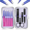 Picture of MORGLES Eyebrow Tweezers for Women and Nail Clipper Set with Travel Case Precision Tweezers for Facial & Ingrown Hair Removal with Scissors