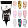 Picture of BORN PRETTY Nail Rhinestone Glue Gel for Nails Super Strong Gel Nail Glue for Nail Charm 3D Nails Gems Beads Nail Art Jewels Cured Need Nail Art DIY at Home 30ML