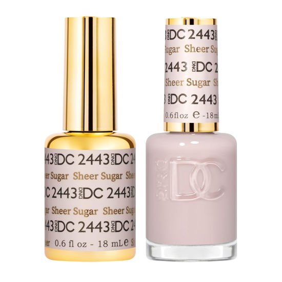 Picture of DND Gel DC Sheer Polish Set - 1 each of Gel Polish and Nail Polish, Sheer Sugar, 0.5 Fl Oz