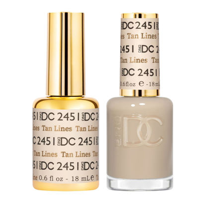 Picture of DND Gel DC Sheer Polish Set - 1 each of Gel Polish and Nail Polish, Tan Lines, 0.5 Fl Oz