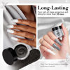 Picture of AZUREBEAUTY Dip Powder Nail Basic Set White Black Silver Grey Pure Sparkle 6 Colors All Seasons Dipping Powder Starter Kit French Nail Art Manicure DIY Salon for Women, No Need Nail Lamp Cured