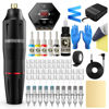 Picture of Tattoo Kit Wormhole Tattoo Gun Kit Tattoo Pen Kit Rotary Tattoo Machine Kit with Tattoo Power Supply and Tattoo Cartridge Needles Complete Tattoo Kit for Beginners Tattoo Supplies (WTK091)