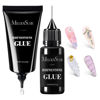 Picture of MelodySusie Nail Rhinestone Glue Set, 3D Gel Nail Art Design, Gel Nail Glue for Christmas Nail Charms DIY Nail Gem Super Strong Glue Nail Art Jewel Diamonds Need Cured Beauty Gifts