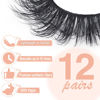 Picture of ALICROWN Fluffy Eyelashes False Lashes Natural Wispy Fake Eyelashes Full Mink Lashes C Curl Strip Lashes Pack 12 Pairs