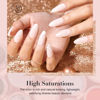 Picture of AZUREBEAUTY Dip Powder Nail Nude Set Light Pink Champagne Shimmery, All Seasons 6 Colors Dipping Powder Starter Kit French Nail Art Manicure DIY Salon for Women, No Need Nail Lamp Cured