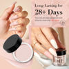 Picture of AZUREBEAUTY Dip Powder Nail Nude Set Light Pink Champagne Shimmery, All Seasons 6 Colors Dipping Powder Starter Kit French Nail Art Manicure DIY Salon for Women, No Need Nail Lamp Cured