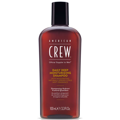 Picture of American Crew Shampoo for Men, Daily Deep Moisturizer, Naturally Derived, Vegan Formula, Citrus Mint Fragrance, 3.3 Fl Oz