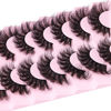 Picture of Mink Lashes Fluffy D Curl False Eyelashes 20mm Long Volume Lashes That Look Like Extensions Cat Eye Fake Lashes Faux Mink Strip Lashes Pack 7 Pairs