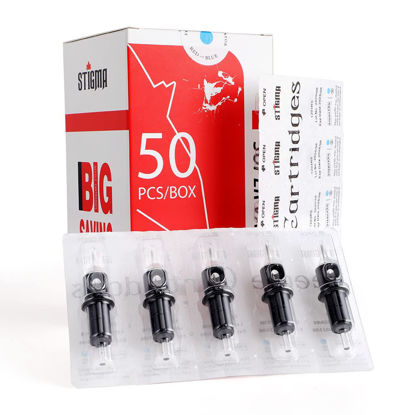 Picture of Stigma #10 (3RL) Bugpin Tattoo Cartridges Disposable Tattoo Cartridge Needles with Membrane Safety Cartridges for Tattoo Artists Round Liner 50Pcs Super Value Pack EN05-50-1003RL