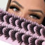 Picture of False Eyelashes Fluffy Mink Lashes 20 mm Cat Eye Lashes Long 5D Wispy Dramatic FANXITON Eye lashes 10 Pairs Pack