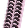 Picture of False Eyelashes Fluffy Mink Lashes 20 mm Cat Eye Lashes Long 5D Wispy Dramatic FANXITON Eye lashes 10 Pairs Pack