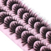 Picture of False Eyelashes Fluffy Mink Lashes 20 mm Cat Eye Lashes Long 5D Wispy Dramatic FANXITON Eye lashes 10 Pairs Pack