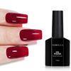 Picture of TOMICCA Sheer Red Gel Nail Polish, Jelly Red Gel Polish Soak Off UV Red Nail Polish Gel, Long Lasting Wine Red Gel Polish Translucent Color Nail Art DIY Manicure Salon