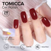 Picture of TOMICCA Sheer Red Gel Nail Polish, Jelly Red Gel Polish Soak Off UV Red Nail Polish Gel, Long Lasting Wine Red Gel Polish Translucent Color Nail Art DIY Manicure Salon