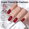 Picture of TOMICCA Sheer Red Gel Nail Polish, Jelly Red Gel Polish Soak Off UV Red Nail Polish Gel, Long Lasting Wine Red Gel Polish Translucent Color Nail Art DIY Manicure Salon