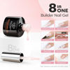 Picture of modelones Builder Nail Gel, 2 Pcs Clear and Cover Nude Gel Builder for Nails, 8-in-One LED Hard Gel Builder for Apex Building Nail Thickening Nail Strengthener Extension Gel Rubber Base Gel 10 ml