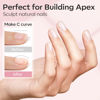 Picture of modelones Builder Nail Gel, 2 Pcs Clear and Cover Nude Gel Builder for Nails, 8-in-One LED Hard Gel Builder for Apex Building Nail Thickening Nail Strengthener Extension Gel Rubber Base Gel 10 ml