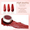 Picture of Laza Chrome Nail Powder Mirror Effect Metallic Dust Holographic Glitter Glazed Manicure Decoration Reflective Pigment for DIY Gel Polish Nail Art, Resin Craft, Gifts- Red