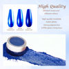 Picture of Laza Chrome Nail Powder Mirror Effect Metallic Dust Holographic Glitter Glazed Manicure Decoration Reflective Pigment for DIY Gel Polish Nail Art, Resin Craft, Gifts - Royal Blue