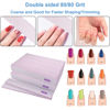 Picture of 80/80 Grit Nail Files, Emery Boards Nail File for Acrylic and Gel Nails, Coarse Nail File Double Sided 80 Grits Emory Professional Filers Reusable Washable Manicure Square Gray (50 Pcs 80/80 Grit)