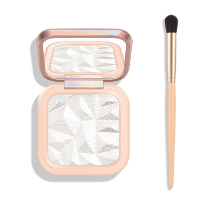 Picture of KYDA Face Highlighter Palette, High Glossy Face Illuminator Palette, Natural Glow Finish, Pearl Shimmer Smooth Baked Powder, Lasting Sparkling Highlighter Makeup-PEARL