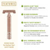 Picture of VIKINGS BLADE Double Edge Safety Razor + 5 Swedish Steel Blades + Luxury Case. Smooth, Reusable, Recyclable (Chieftain "Hera")