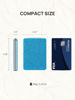 Picture of OMIRO Compact Mirror, Glitter PU Leather 1X/3X Magnification, Ultra Portable for Purses, 2.4" W x 3.4" L (Blue)