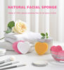Picture of 50-Count Compressed Facial Sponges for Estheticians- 100% Natural Cellulose Face Sponge Spa Sponges for Face Cleansing, Massage, Pore Exfoliating, Mask, Makeup Removal (Love-Pink)