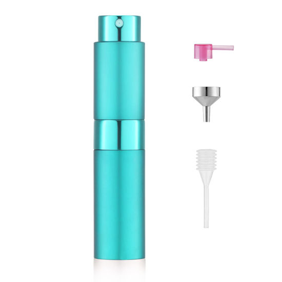 Picture of LISAPACK 8ML Atomizer Perfume Spray Bottle for Travel, Empty Refillable Cologne Dispenser, Portable Sprayer (Cyan)