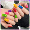Picture of GAOY Jelly Gel Nail Polish of 6 Transparent Yellow Blue Green Red Pink Purple Colors Sheer Gel Polish Kit for Salon Gel Manicure and Nail Art DIY at Home