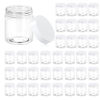 Picture of 36 Pack 8 OZ Plastic Jars Round Clear Cosmetic Container Jars with White Lids, Eternal Moment Plastic Slime Jars for Lotion, Cream, Ointments, Makeup, Eye shadow, Samples, Pot, Travel Storage