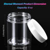Picture of 36 Pack 8 OZ Plastic Jars Round Clear Cosmetic Container Jars with White Lids, Eternal Moment Plastic Slime Jars for Lotion, Cream, Ointments, Makeup, Eye shadow, Samples, Pot, Travel Storage