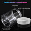 Picture of 36 Pack 8 OZ Plastic Jars Round Clear Cosmetic Container Jars with White Lids, Eternal Moment Plastic Slime Jars for Lotion, Cream, Ointments, Makeup, Eye shadow, Samples, Pot, Travel Storage