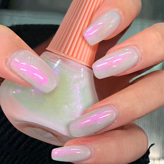 Picture of COSMOO Aurora Nail Polish, 8-Free Vegan, Shimmer Unicorn Quick Dry Nail Lacquer for Nail Art Varnish, 0.41 fl oz