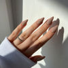 Picture of KQueenest Matte Light Brown Press on Nails Medium Almond Stiletto Gel Fake Nails Medium Pure Color Acrylic Nails Press ons Stick on Nails for Women Feature Protective UV Coating in 24PCS