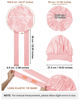 Picture of Satin Bonnet for Women Silk Bonnets for Sleeping Curly Hair Bonnet with Elastic Tie Band Reversible Double Layer Sleep Cap Hair Wrap (Pink)