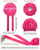 Picture of Satin Bonnet for Women Silk Bonnets for Sleeping Curly Hair Bonnet with Elastic Tie Band Reversible Double Layer Sleep Cap Hair Wrap (Rose Red + Pink)