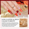 Picture of AZUREBEAUTY Dip Powder Nail Set, Red Burgundy Rose Berry Sparkle Milky Snow White Silver Glitter, 6 Colors Dipping Powder Starter Kit French Nail Art Manicure DIY Salon, No Need Nail Lamp Cured