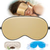 Picture of TOPOINT Silk Sleep Mask Light Blocking, 3-in-1 Cooling Heated Eye Mask for Sleeping, Includes Silk Senna Seed and Gel Eye Masks, for Migraine Dry Eye Dark Circles Women Men