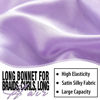Picture of 2Pack Bonnets for Black Women Braid Bonnet, Large Long Bonnet Satin Bonnet for Braids,Black Women Silk Bonnet with Stretchy Tie Band Braid Bonnet for Sleeping Extra Long (Black&Light Purple Pattern