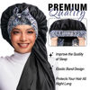Picture of 2Pack Bonnets for Black Women Braid Bonnet, Large Long Bonnet Satin Bonnet for Braids,Black Women Silk Bonnet with Stretchy Tie Band Braid Bonnet for Sleeping Extra Long (Pink &Black Pattern)