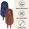 Picture of 2Pack Bonnets for Black Women Braid Bonnet, Large Long Bonnet Satin Bonnet for Braids,Black Women Silk Bonnet with Stretchy Tie Band Braid Bonnet for Sleeping Extra Long (Brown & Dark Blue) Purple