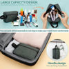 Picture of FUNSEED Travel Toiletry Bag for Women and Men, Water-resistant Shaving Bag for Toiletries Accessories, Foldable Storage Bags with Divider and Handle for Cosmetics Toiletries Brushes Tools (Gray)