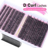 Picture of Focipeysa Eyelash Extension Kit D Curl Lash Clusters 280pcs DIY Lash Extension Kit 40D Individual Lashes with Lash Bond and Seal Lash Applicator DIY Lashes Kit for Individual Eyelashes Beginners